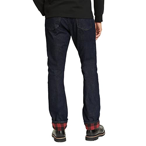 Eddie Bauer Men's H2Low Flex Flannel-Lined Jeans, Deep Rinse, 34W x 32L - Image 4